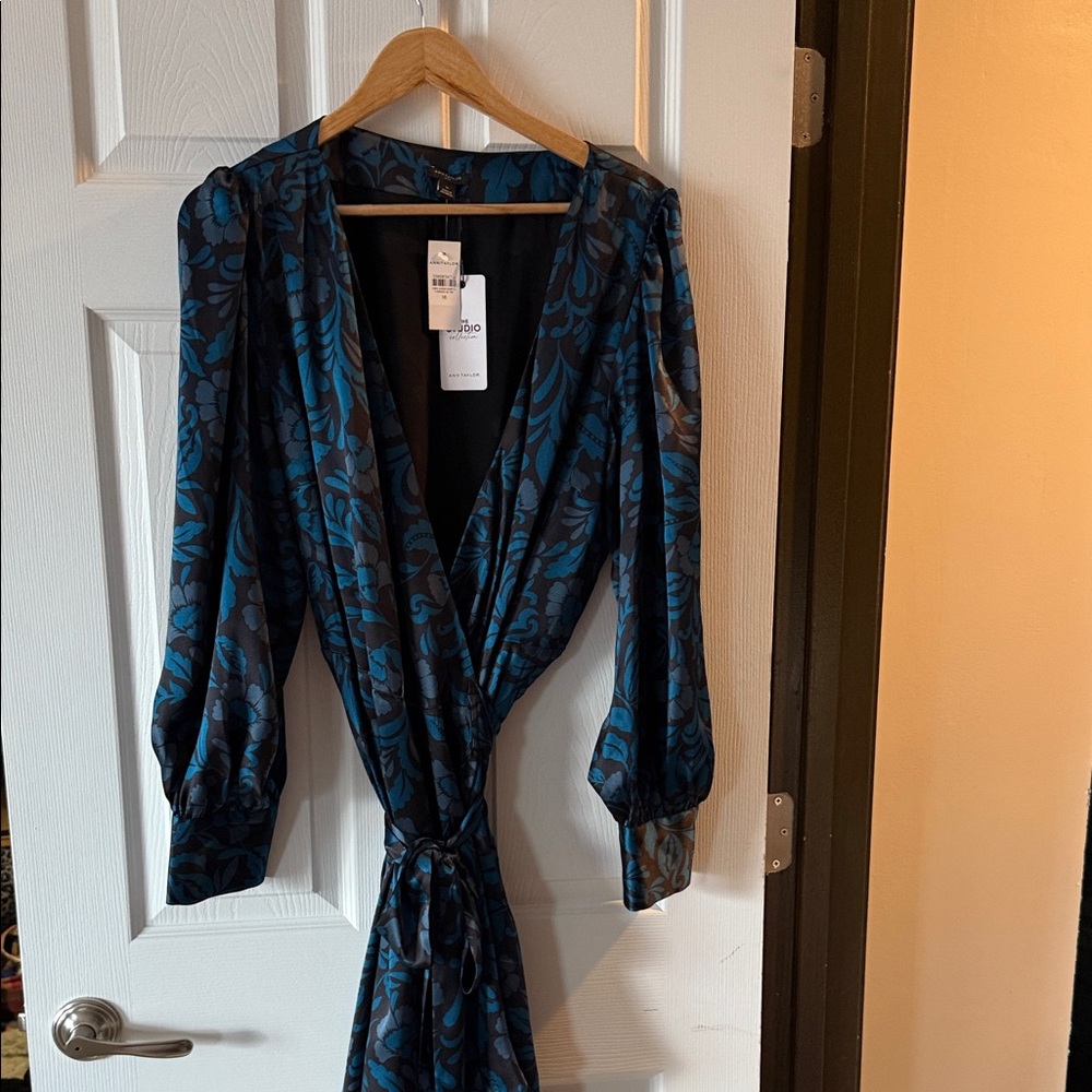 Ann Taylor Elegant Black Studio Dress